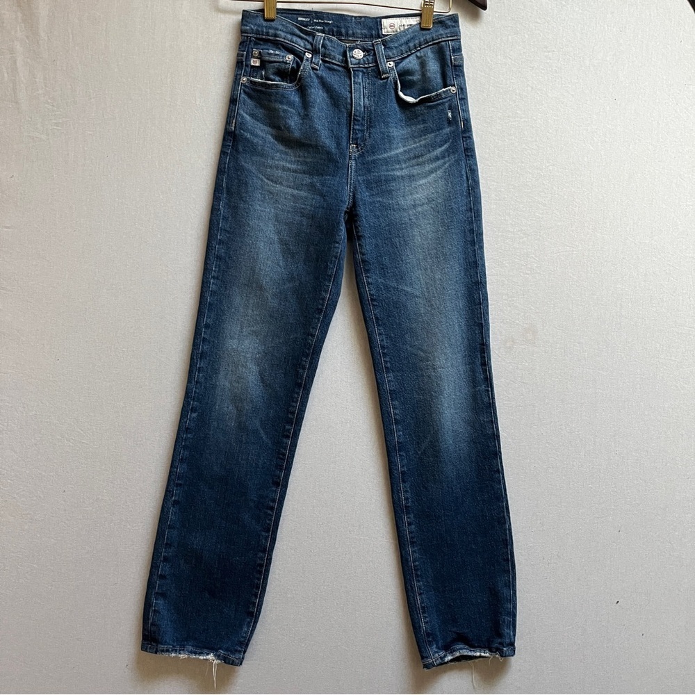 Ag Adriano Goldschmied Brinley Mid Rise Straight Leg Jeans Sz 23